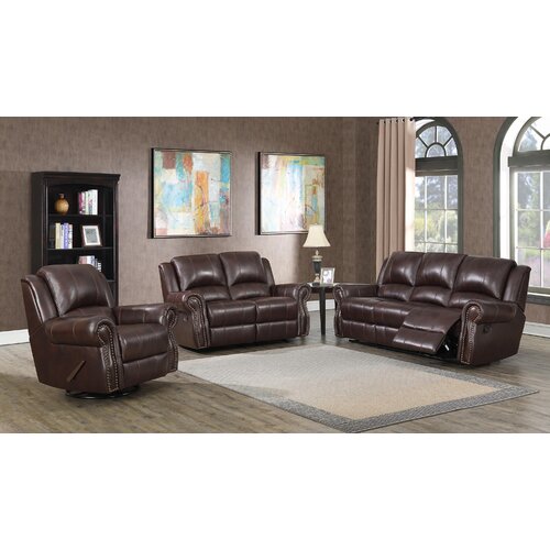 Wildon Home® 68'' Leather Reclining Loveseat & Reviews | Wayfair